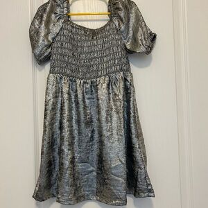 Old Navy Girls Metallic Silver Dress
